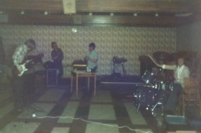 the band rehearsing
